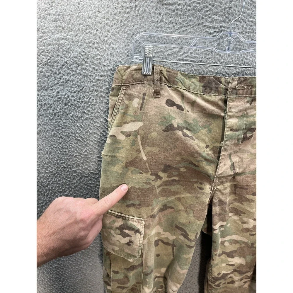 Military Pants Adult Medium Extra Short Camouflage Multicam Camo Ripstop Cargo *